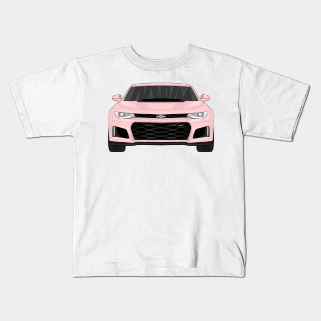 CAMARO PINK Kids T-Shirt by VENZ0LIC